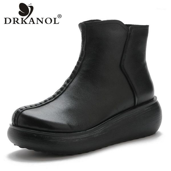 drkanol new arrival autumn winter women boots retro wedges ankle boots for women genuine leather casual platform warm shoes1, Black
drkanol new arrival autumn winter women boots retro wedges ankle boots for women genuine leather casual platform warm shoes1, Black
