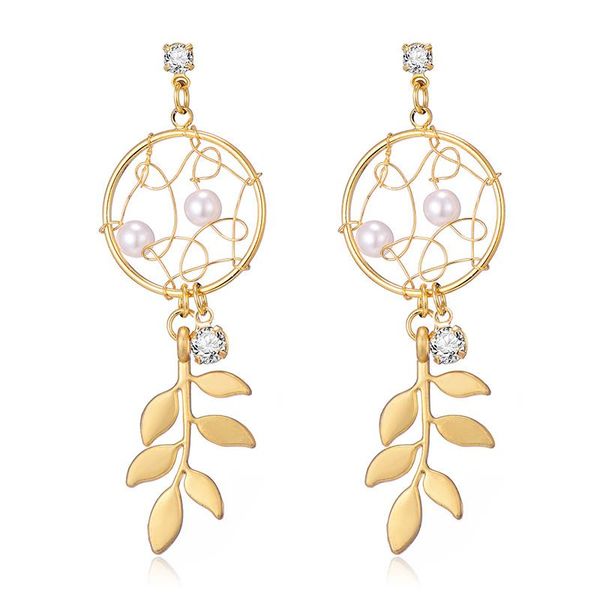 dangle & chandelier fashion dreamcatcher leaf long tessal pendant earring for women alloy pearl rhinestone pendientes, Silver
dangle & chandelier fashion dreamcatcher leaf long tessal pendant earring for women alloy pearl rhinestone pendientes, Silver