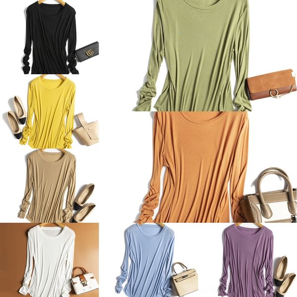 i56qq comfortable and easy t-shirt to self-reserved wear long sleeve round neck solid antibacterial base t-shirt women's color thermal, White
i56qq comfortable and easy t-shirt to self-reserved wear long sleeve round neck solid antibacterial base t-shirt women's color thermal, White