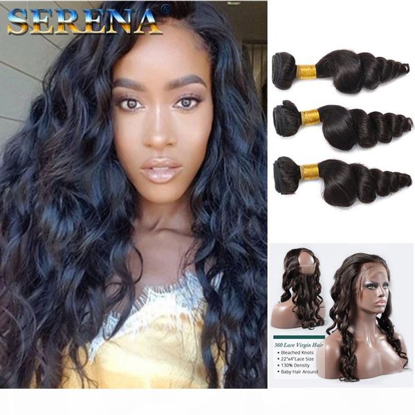 4pcs loose wave brazilian virgin hair bundles with 360 lace frontal closure 22*4*2inch natural black 100% human hair extensions, Black;brown
4pcs loose wave brazilian virgin hair bundles with 360 lace frontal closure 22*4*2inch natural black 100% human hair extensions, Black;brown