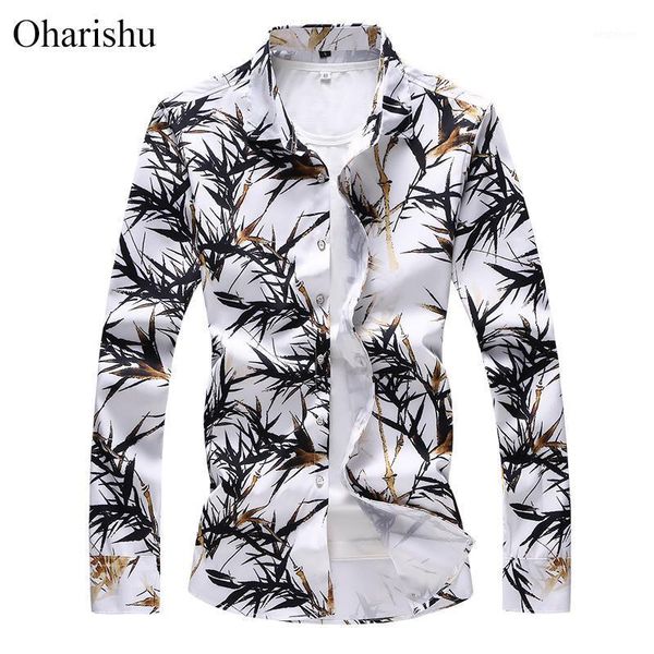 men's casual shirts fashion bamboo print shirt men 2021 autumn arrival slim fit long sleeve mens clothing flower -7xl1, White;black
men's casual shirts fashion bamboo print shirt men 2021 autumn arrival slim fit long sleeve mens clothing flower -7xl1, White;black