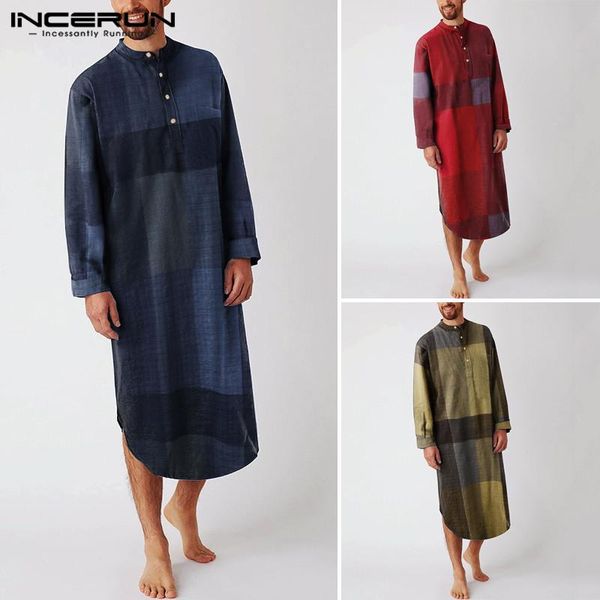 muslim plaid men islamic kaftan stand collar 2020 long sleeve robes arabic vintage casual caftan cotton men jubba thobe incerun, Red
muslim plaid men islamic kaftan stand collar 2020 long sleeve robes arabic vintage casual caftan cotton men jubba thobe incerun, Red