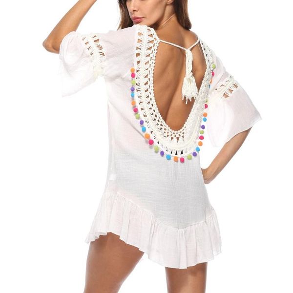 new short beach dress hollow cover ups beach wear short-sleeved swimsuits women white bathing suits 2020 woman dress, White;black
new short beach dress hollow cover ups beach wear short-sleeved swimsuits women white bathing suits 2020 woman dress, White;black