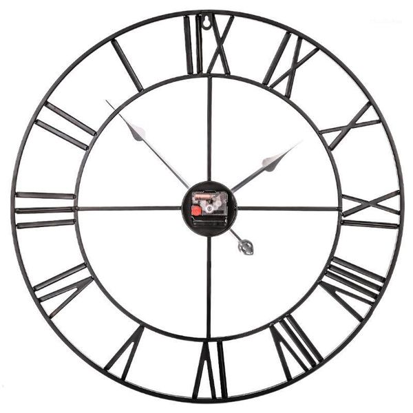 60cm retro iron roman numerals mute wall clock battery operated wall clock for living room decor - black1
60cm retro iron roman numerals mute wall clock battery operated wall clock for living room decor - black1