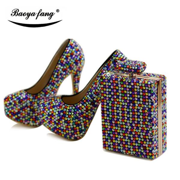 woman wedding shoes with matching bags multicolored crystal luxury rhinestone wedding shoe bridal bride high shoes and purse, Black
woman wedding shoes with matching bags multicolored crystal luxury rhinestone wedding shoe bridal bride high shoes and purse, Black
