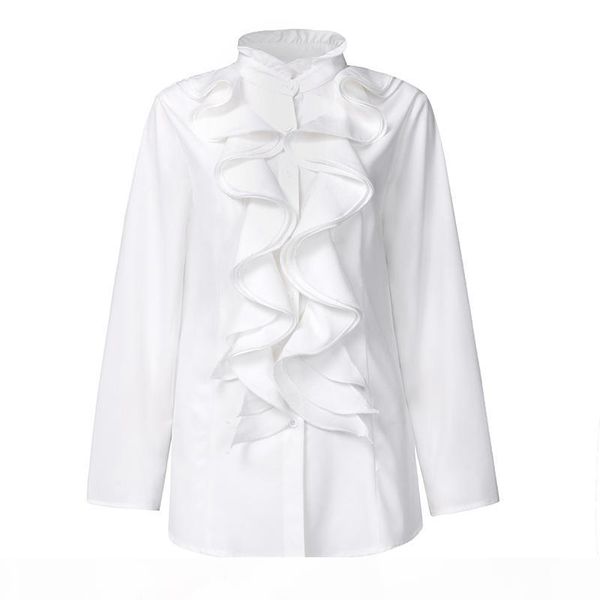 zanzea 2020 women's flounce blouse elegant ruffle shirts casual long sleeve female button work blusas plus size tunic, White
zanzea 2020 women's flounce blouse elegant ruffle shirts casual long sleeve female button work blusas plus size tunic, White