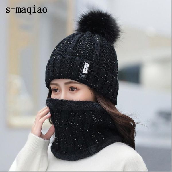 beanie/skull caps warm winter skullies beanies knitted hat women brand 2021 ball ski fur pompoms hats wool scarf, Blue;gray
beanie/skull caps warm winter skullies beanies knitted hat women brand 2021 ball ski fur pompoms hats wool scarf, Blue;gray