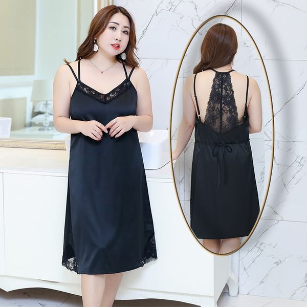slim back large women's silk home wear sleeveless fashion suspender skirt suspender skirtsling sling skirt nightdress 6c9bu, Black;gray
slim back large women's silk home wear sleeveless fashion suspender skirt suspender skirtsling sling skirt nightdress 6c9bu, Black;gray