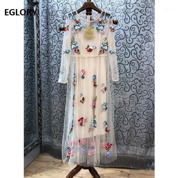 brand long party women's dress 2019 spring summer tulle mesh embroidery princess fairy long maxi dress festival1, Black;gray
brand long party women's dress 2019 spring summer tulle mesh embroidery princess fairy long maxi dress festival1, Black;gray