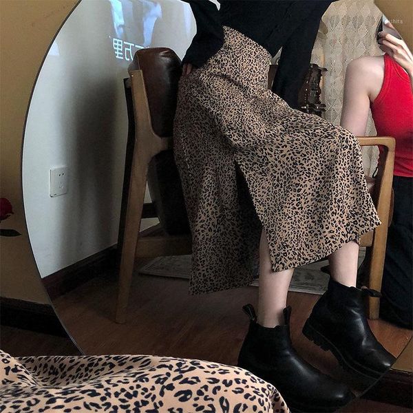 vintage leopard print midi skirt women korean split skirt fashion 2020 high waist ladies pleated retro autumn skirts1, Black
vintage leopard print midi skirt women korean split skirt fashion 2020 high waist ladies pleated retro autumn skirts1, Black