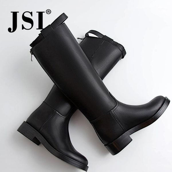 jsi women boots winter knee-high round toe ladies shoes zip square heel med heel solid genuine leather buckle women boots jo3051, Black
jsi women boots winter knee-high round toe ladies shoes zip square heel med heel solid genuine leather buckle women boots jo3051, Black