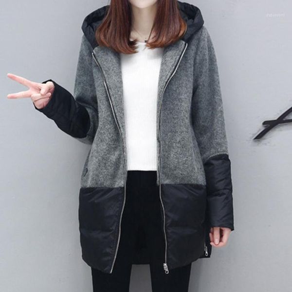 patchwork color hoodie wool coat for women hoody outwear autumn outwear female overcoat female streewear1, Black
patchwork color hoodie wool coat for women hoody outwear autumn outwear female overcoat female streewear1, Black