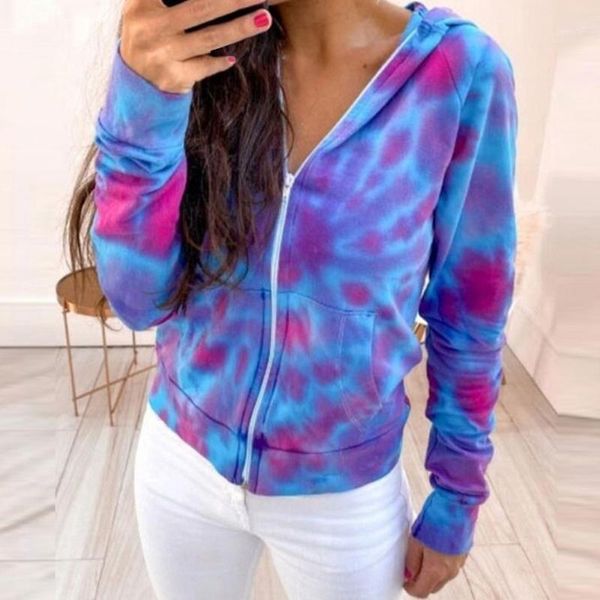 tie dye slim casual woman jacket zipper patchwork cotton summer outdoor turn down collar pocket elastic hoodies 20201, Black
tie dye slim casual woman jacket zipper patchwork cotton summer outdoor turn down collar pocket elastic hoodies 20201, Black