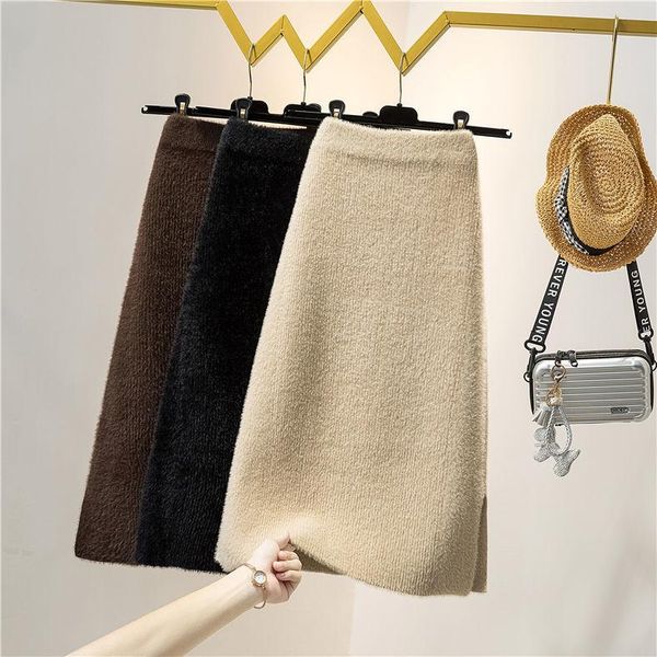 2021 new arrival autumn winter women chic thick warm woolen pencil midi skirts ladies casual slim high waist hip slit skirts o67, Black
2021 new arrival autumn winter women chic thick warm woolen pencil midi skirts ladies casual slim high waist hip slit skirts o67, Black