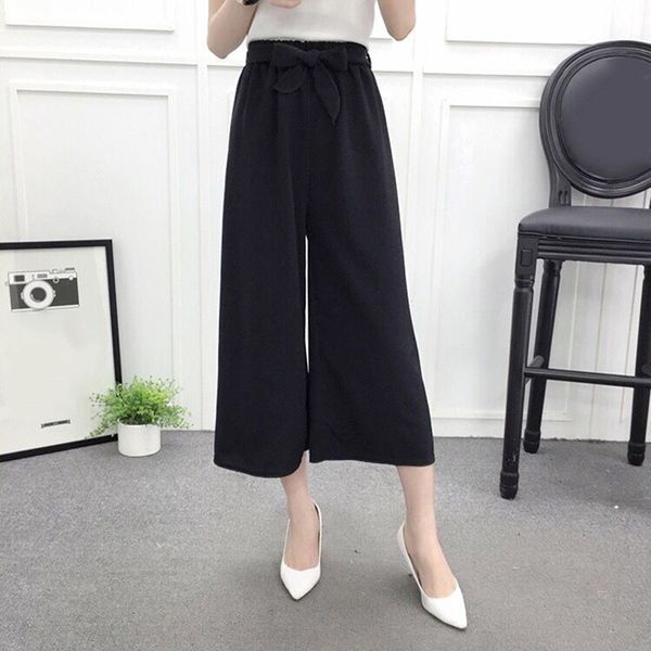womens lady wide legs high waist casual summer autumn solid thin pants loose culottes trousers ol ladies career long trousers 201031, Black;white
womens lady wide legs high waist casual summer autumn solid thin pants loose culottes trousers ol ladies career long trousers 201031, Black;white