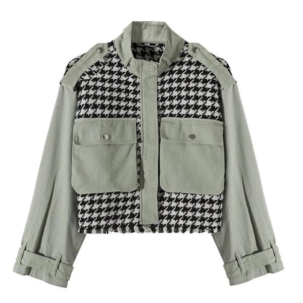 2021 new womens fashion jacquard plaid patchwork down neck jackets girl zip coolorblock outerwear hx2f, Black;brown
2021 new womens fashion jacquard plaid patchwork down neck jackets girl zip coolorblock outerwear hx2f, Black;brown