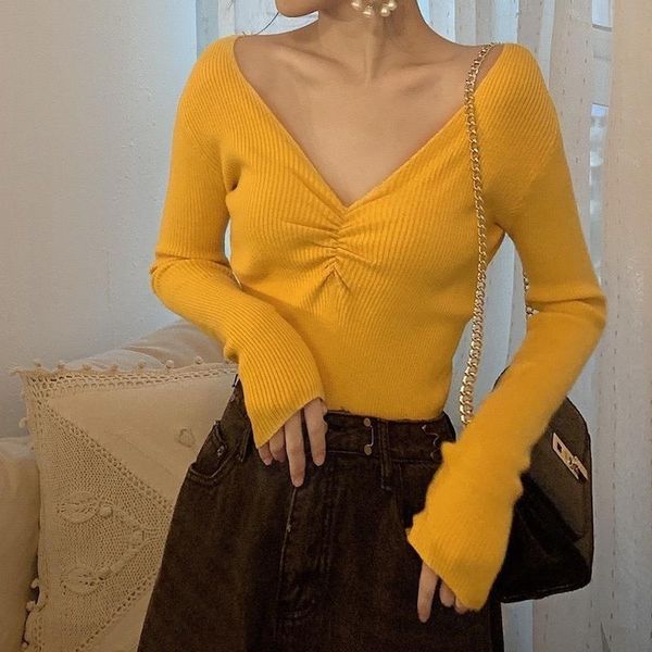 wear women's fall / winter 2021 new style pleated v-neck long sleeve french minority temperament women sweater wholesale, White;black
wear women's fall / winter 2021 new style pleated v-neck long sleeve french minority temperament women sweater wholesale, White;black