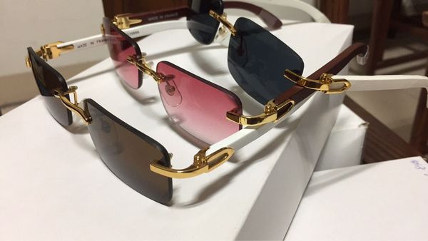rimless mens sun glasses buffalo horn glasses with wood frame legs man womens sunglasses sport attitude with boxes, White;black
rimless mens sun glasses buffalo horn glasses with wood frame legs man womens sunglasses sport attitude with boxes, White;black