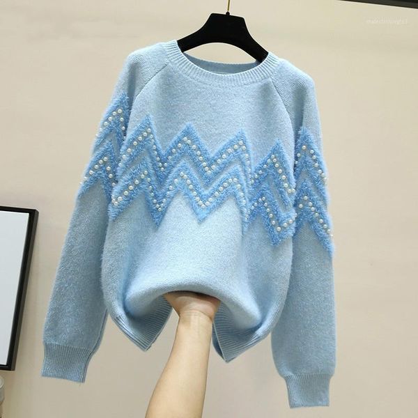 women's sweaters pearl beading knitted sweater women 2021 autumn winter korean long sleeve jumper pullover female pink loose knitwear1, White;black
women's sweaters pearl beading knitted sweater women 2021 autumn winter korean long sleeve jumper pullover female pink loose knitwear1, White;black