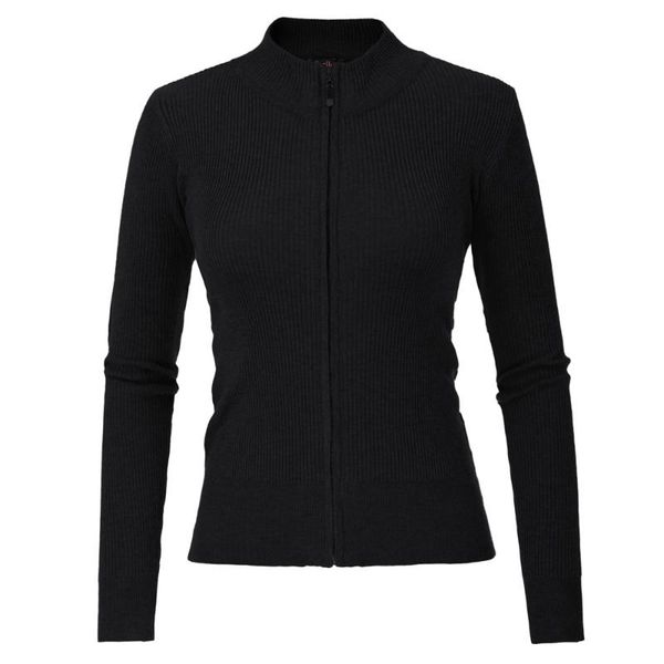 women's jackets woman knitwear coat leisure sweater zipper stand collar long sleeve solid color crew neck knitted cardigan female wild, Black;brown
women's jackets woman knitwear coat leisure sweater zipper stand collar long sleeve solid color crew neck knitted cardigan female wild, Black;brown