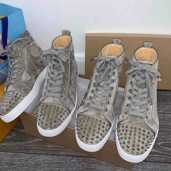 brand-new high spikes red bottom red grey sneakers shoes suede genuine leather round-toe casual outdoor studs wedding party, Black
brand-new high spikes red bottom red grey sneakers shoes suede genuine leather round-toe casual outdoor studs wedding party, Black