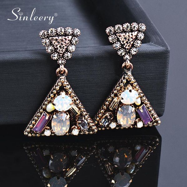 SINLEERY Sexy Gothic Style Triangle Earrings For Women Colorful Cubic Zirconia Retro Jewelry Accessories ES635 SSP, Silver
SINLEERY Sexy Gothic Style Triangle Earrings For Women Colorful Cubic Zirconia Retro Jewelry Accessories ES635 SSP, Silver