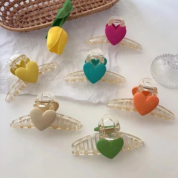 korean solid big hair claws elegant frosted heart clamps hairpins barrette headwear for women girls hair accessories, Slivery;golden
korean solid big hair claws elegant frosted heart clamps hairpins barrette headwear for women girls hair accessories, Slivery;golden