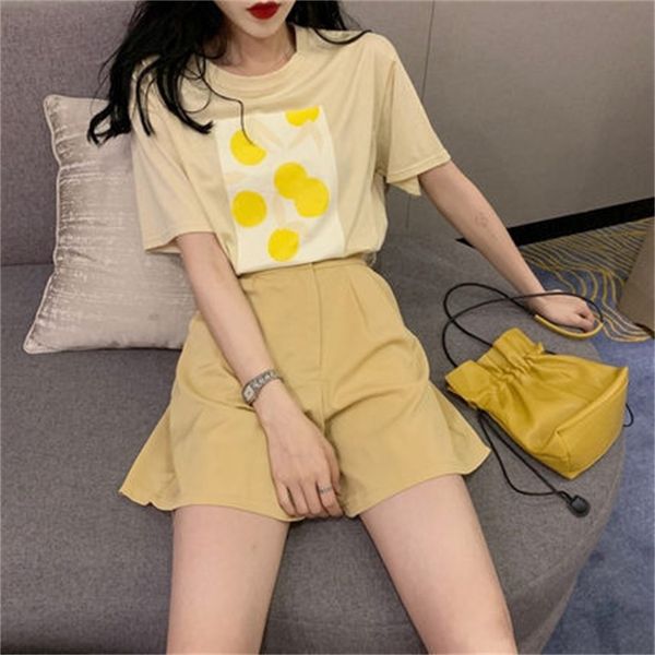 2021 new fashions of two fresh ensemble printed short sleeve loosely blosue + leg drop suit shorts 2 piece women's clothes m7ch, Gray
2021 new fashions of two fresh ensemble printed short sleeve loosely blosue + leg drop suit shorts 2 piece women's clothes m7ch, Gray