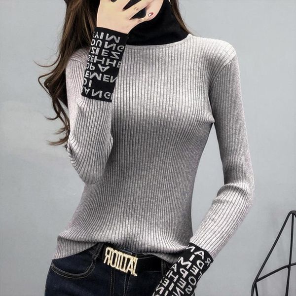 3804 spring autumn2020 knitwear sweater women long sleeved women sweaters and pullovers turtleneck slim sweaters ladies knitted, White;black
3804 spring autumn2020 knitwear sweater women long sleeved women sweaters and pullovers turtleneck slim sweaters ladies knitted, White;black