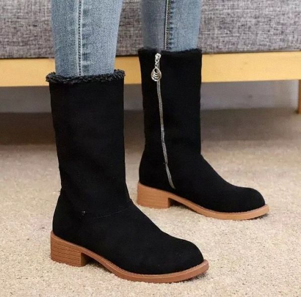 2020 new women plus size solid foldable warm ankle boots square heel fur warm snow boots ladies wool fashion botas mujer #ns2f, Black
2020 new women plus size solid foldable warm ankle boots square heel fur warm snow boots ladies wool fashion botas mujer #ns2f, Black