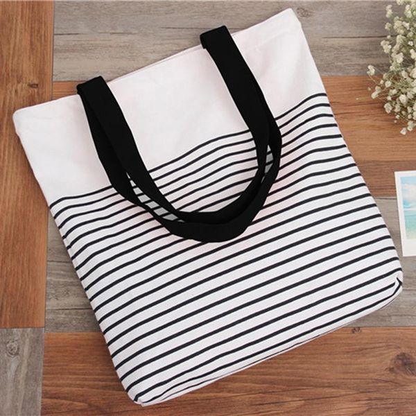 high capacity canvas shopping tote handbags carrying bag foldable eco reusable bag zippered small stripe shoulder bags
high capacity canvas shopping tote handbags carrying bag foldable eco reusable bag zippered small stripe shoulder bags