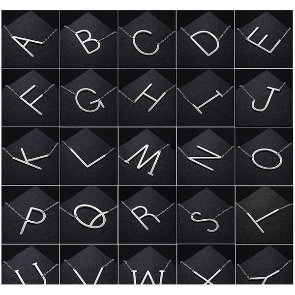 women fashion sideways personalized a-z letter name initial gold silver plated stainless steel necklace pendant f wmtzws whole2019
women fashion sideways personalized a-z letter name initial gold silver plated stainless steel necklace pendant f wmtzws whole2019