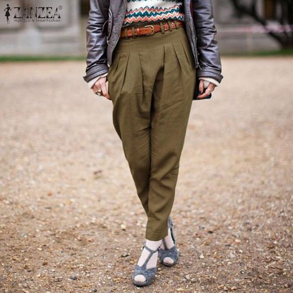 2021 spring elastic waist harem pants zanzea womens pants streetwear ladies pockets long trousers loose solid pantalone oversize, Black;white
2021 spring elastic waist harem pants zanzea womens pants streetwear ladies pockets long trousers loose solid pantalone oversize, Black;white