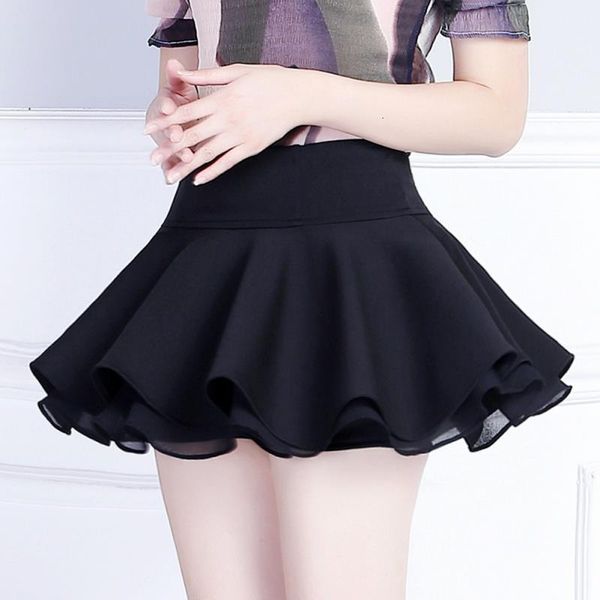 women ruffle pleated short skirt chiffon stretchy waist a-line skater mini skirt 2018, Black
women ruffle pleated short skirt chiffon stretchy waist a-line skater mini skirt 2018, Black