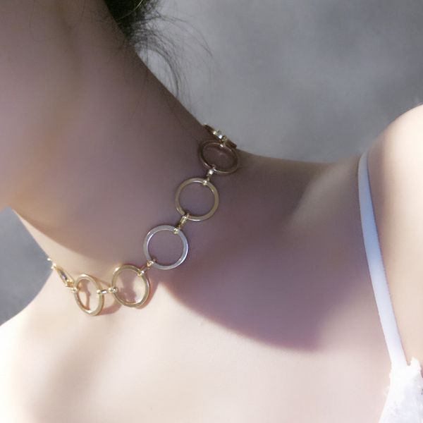 chains european and american fashion necklaces simple circle geometric copper ring arrival lady jewelry, Silver
chains european and american fashion necklaces simple circle geometric copper ring arrival lady jewelry, Silver