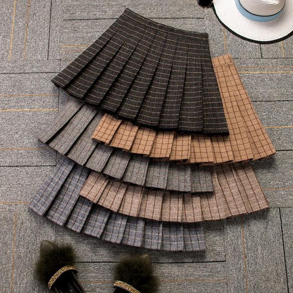 skirts winter wool women pleated high waist plaid mini harajuku japan student girls dance uniform sailor skirt, Black
skirts winter wool women pleated high waist plaid mini harajuku japan student girls dance uniform sailor skirt, Black