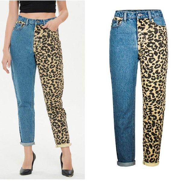 2021 new arrival summer style female fashion summer patchwork leopard loose high waist night club denim pencil pants, Blue
2021 new arrival summer style female fashion summer patchwork leopard loose high waist night club denim pencil pants, Blue