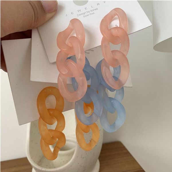 Noctilucent Candy Color Acrylic Frosting Long Chain Statement Earrings Geometric Cool Earrings for Woman Party Jewelry, Silver
Noctilucent Candy Color Acrylic Frosting Long Chain Statement Earrings Geometric Cool Earrings for Woman Party Jewelry, Silver