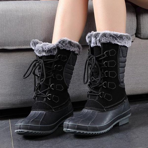 johnature snow boots women shoes warm lace-up winter non-slip flat with round toe sewing concise plush leisure platform boots, Black
johnature snow boots women shoes warm lace-up winter non-slip flat with round toe sewing concise plush leisure platform boots, Black