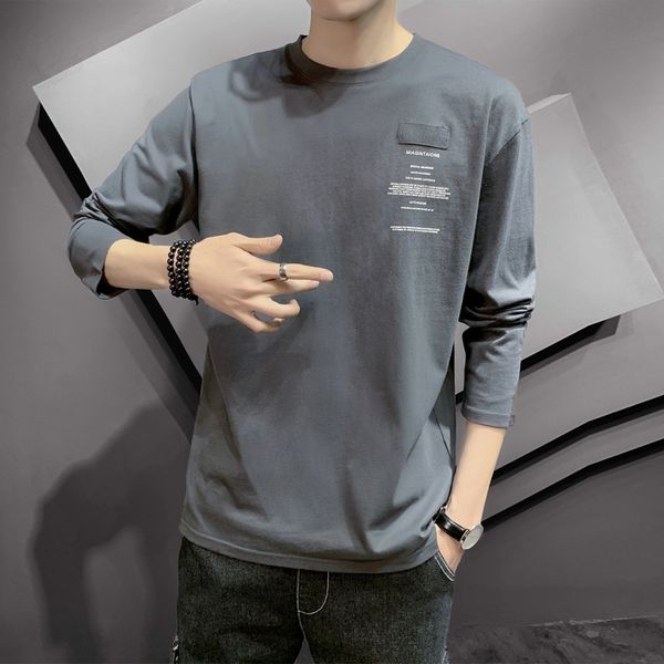 men's long t- underpantsunderpants sleeve ins trendy loose large size base shirt korean style trendy summer thin round neck t-shirt spr, Blue
men's long t- underpantsunderpants sleeve ins trendy loose large size base shirt korean style trendy summer thin round neck t-shirt spr, Blue