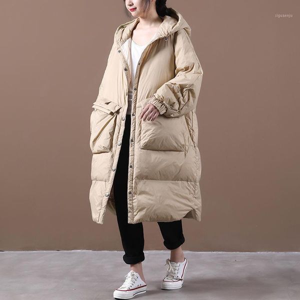 2020 new winter women korean white duck down jacket female big pocket coat solid drawstring hooded mid-long oversize parkas s1461, Black
2020 new winter women korean white duck down jacket female big pocket coat solid drawstring hooded mid-long oversize parkas s1461, Black