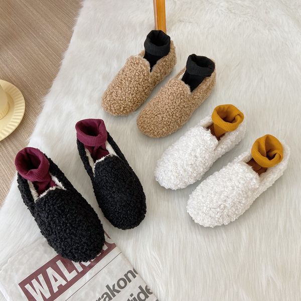 2020 women shoes white plush casual flat shoes designer fur warm home winter comfortable round head slip-on woman shoes, Black
2020 women shoes white plush casual flat shoes designer fur warm home winter comfortable round head slip-on woman shoes, Black