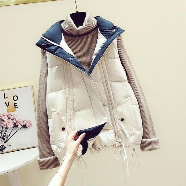 2020 fashion down cotton vest female casual loose sleeveless warm waistcoat woman jacket oversized mujer chaqueta winter vest1, Black;white
2020 fashion down cotton vest female casual loose sleeveless warm waistcoat woman jacket oversized mujer chaqueta winter vest1, Black;white