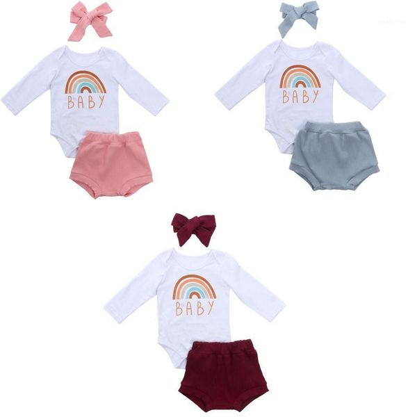 baby autumn clothing 0-24m newborn baby boy girl spring rainbow letter long sleeve romper triangle ribbed shorts pants hairband1, White
baby autumn clothing 0-24m newborn baby boy girl spring rainbow letter long sleeve romper triangle ribbed shorts pants hairband1, White