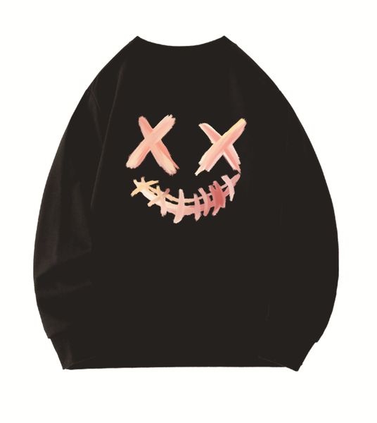 autumn and winter 2020 plush thickened 430g brush smile loose tide brand sweater men's round neck, Black
autumn and winter 2020 plush thickened 430g brush smile loose tide brand sweater men's round neck, Black