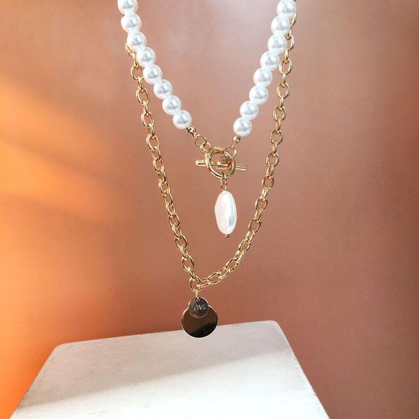 chokers ioy irene 2021 bohemia multilayer geometric baroque imitation pearl pendant necklace for women fashion jewelry, Golden;silver
chokers ioy irene 2021 bohemia multilayer geometric baroque imitation pearl pendant necklace for women fashion jewelry, Golden;silver
