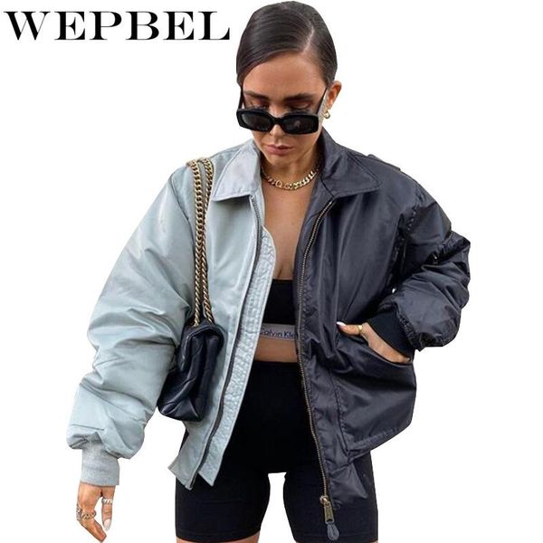 wepbel autumn winter fashion blue and black patchwork jacket women's casual long sleeve pockets zipper turn-down collar jacket, Black;brown
wepbel autumn winter fashion blue and black patchwork jacket women's casual long sleeve pockets zipper turn-down collar jacket, Black;brown