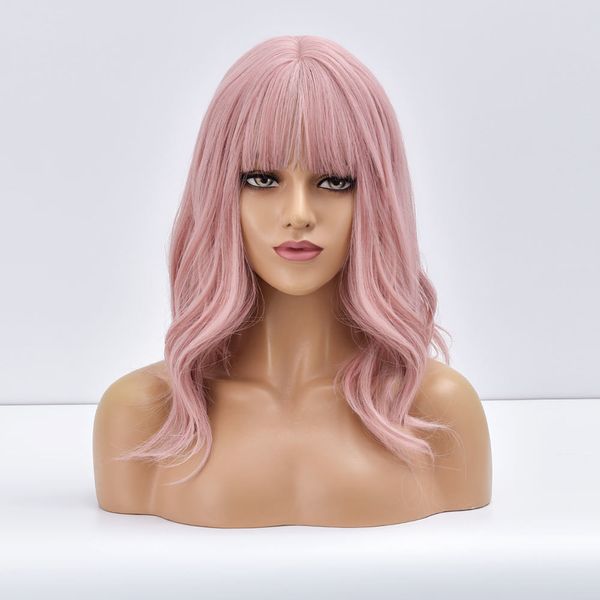 costume accessories half purple pink wave medium ombre daily synthetic wig for women with bangs natural fiber cosplay wavy heat resistant wi, Silver
costume accessories half purple pink wave medium ombre daily synthetic wig for women with bangs natural fiber cosplay wavy heat resistant wi, Silver