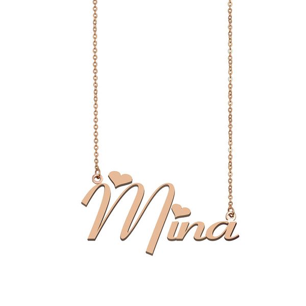 mina name necklace custom nameplate pendant for women girls birthday gift kids friends jewelry 18k gold plated stainless steel, Silver
mina name necklace custom nameplate pendant for women girls birthday gift kids friends jewelry 18k gold plated stainless steel, Silver