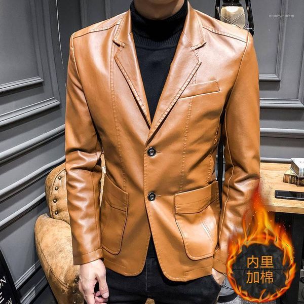 men's fur & faux 2021 winter casual suit men's leather korean thick fashion jacket lapel pu leather1, Black
men's fur & faux 2021 winter casual suit men's leather korean thick fashion jacket lapel pu leather1, Black